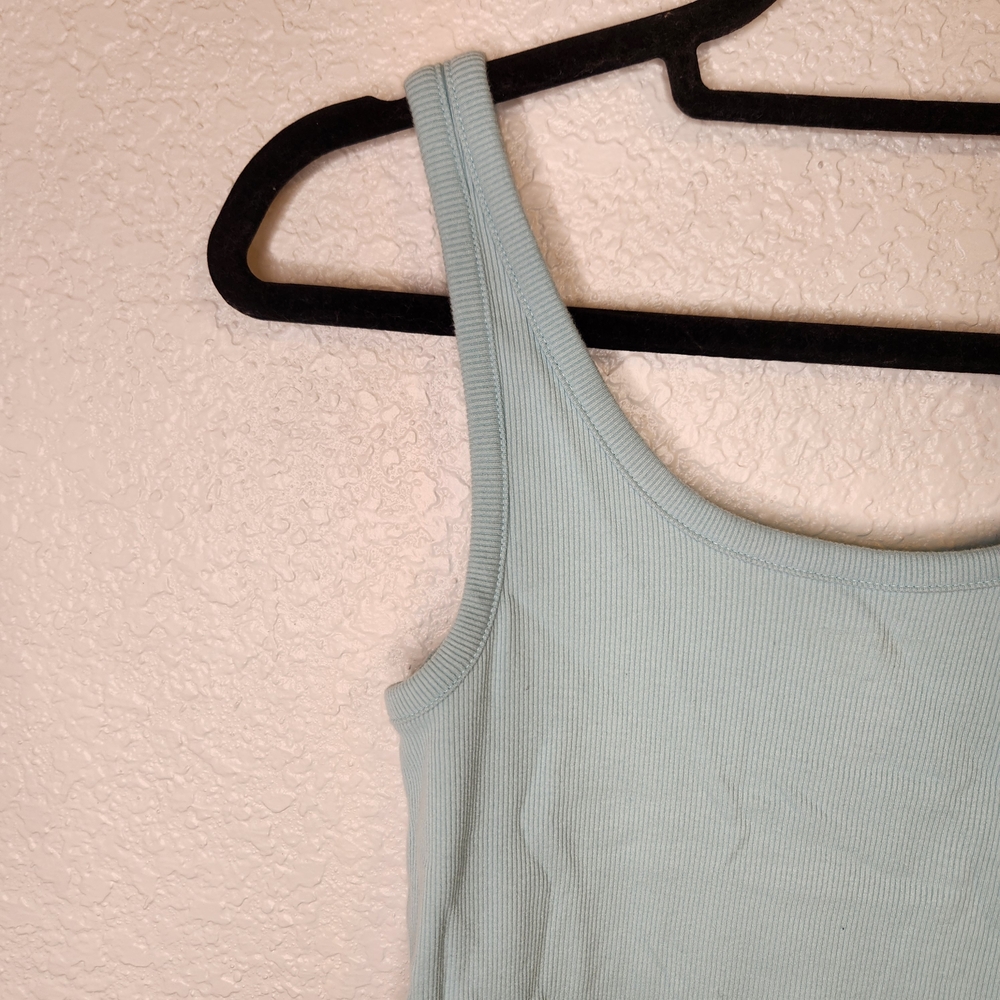 Old Navy First-Layer Slim-Fit Rib-Knit Tank Top for Women Light Blue m - Picture 6 of 11